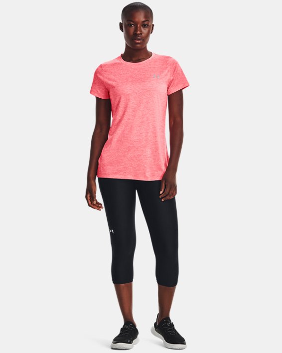 เสื้อยืด UA Tech™ Twist สำหรับผู้หญิง in Pink image number 2